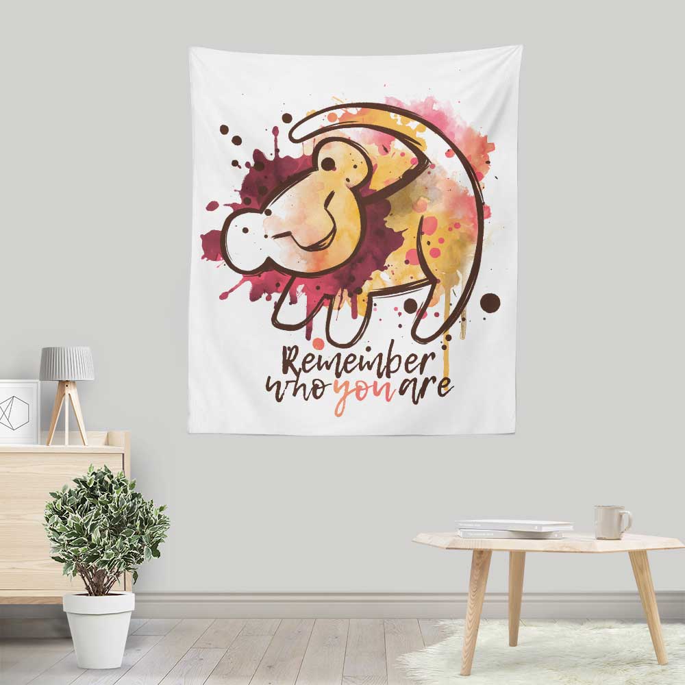 Inspiring 'Remember Who You Are' Wall Tapestry for Home Decor