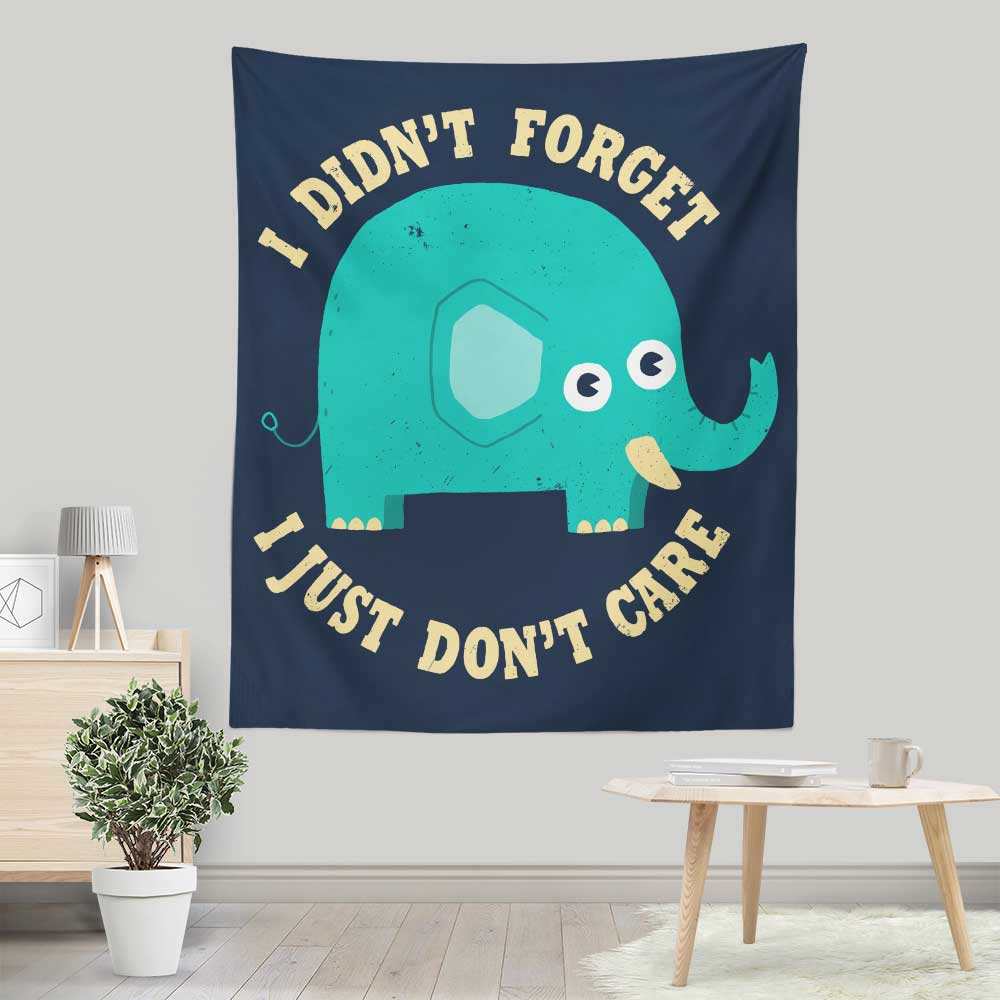 Stunning Wall Tapestry Featuring 'An Elephant Never Cares' Design