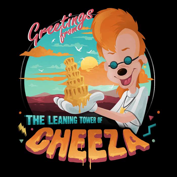 The Leaning Tower of Cheeza Wall Tapestry - A Unique Decorative Wall Hanging by ManuelDA