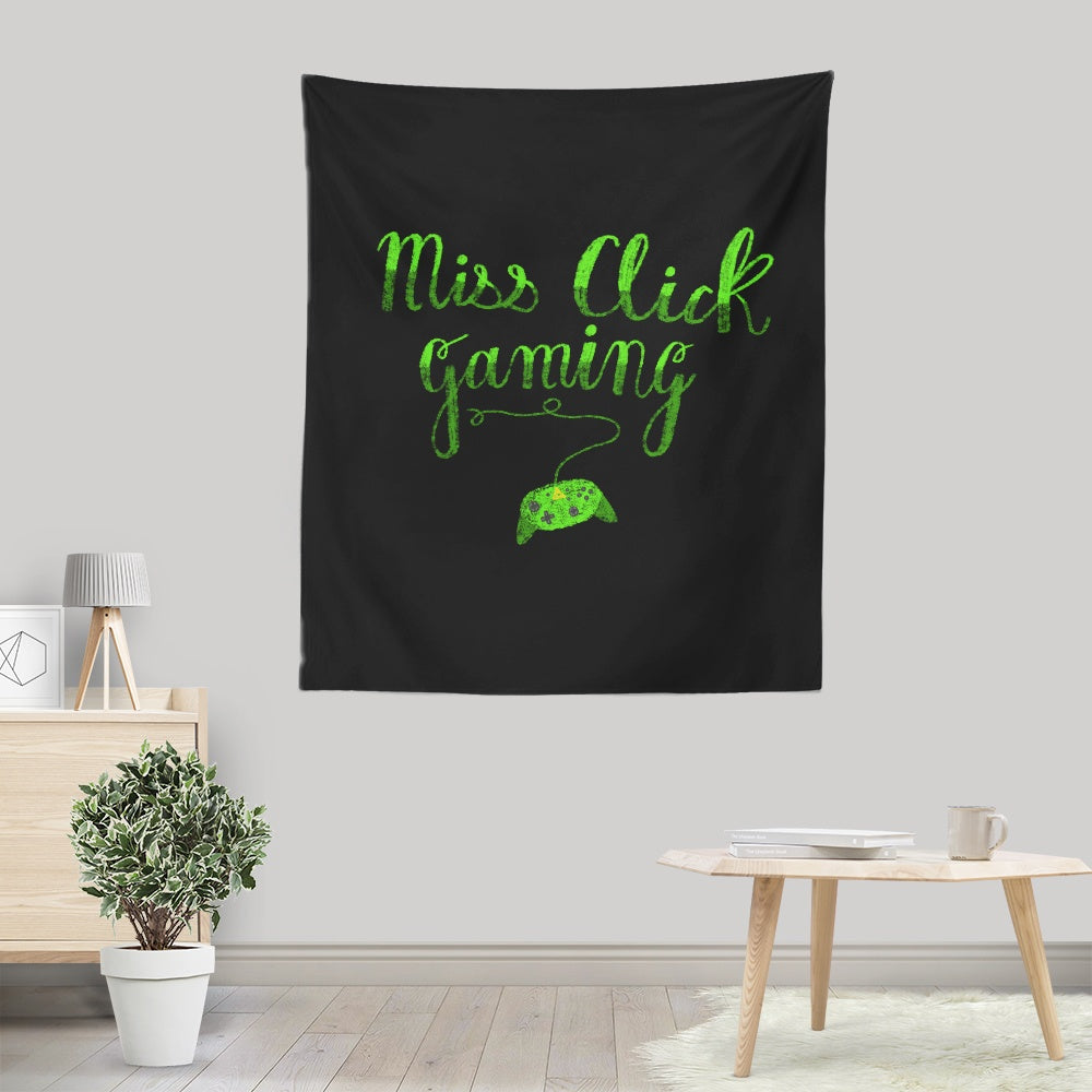 Miss Click Wall Tapestry - A Charming Decorative Controller-Inspired Tapestry