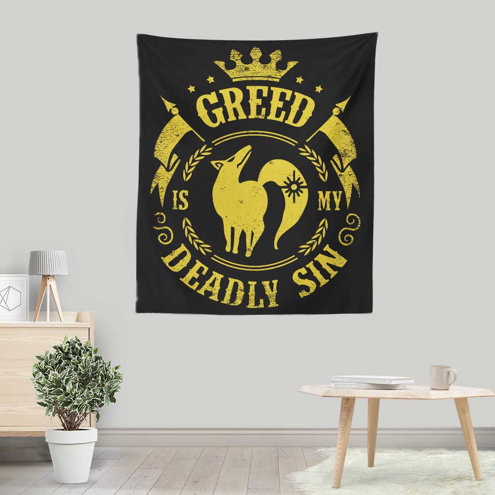 Typhoonic Art's 'Greed is My Sin' High - Quality Wall Tapestry for Indoor and Outdoor Decoration