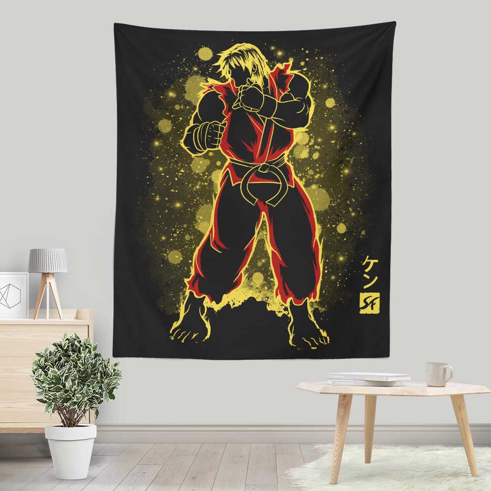 Vibrant Ansatsuken Lightweight Polyester Wall Tapestry