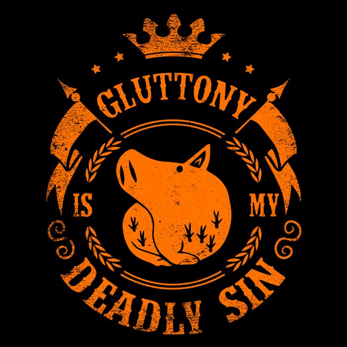 Typhoonic Art's 'Gluttony is My Sin' Lightweight Polyester Wall Tapestry