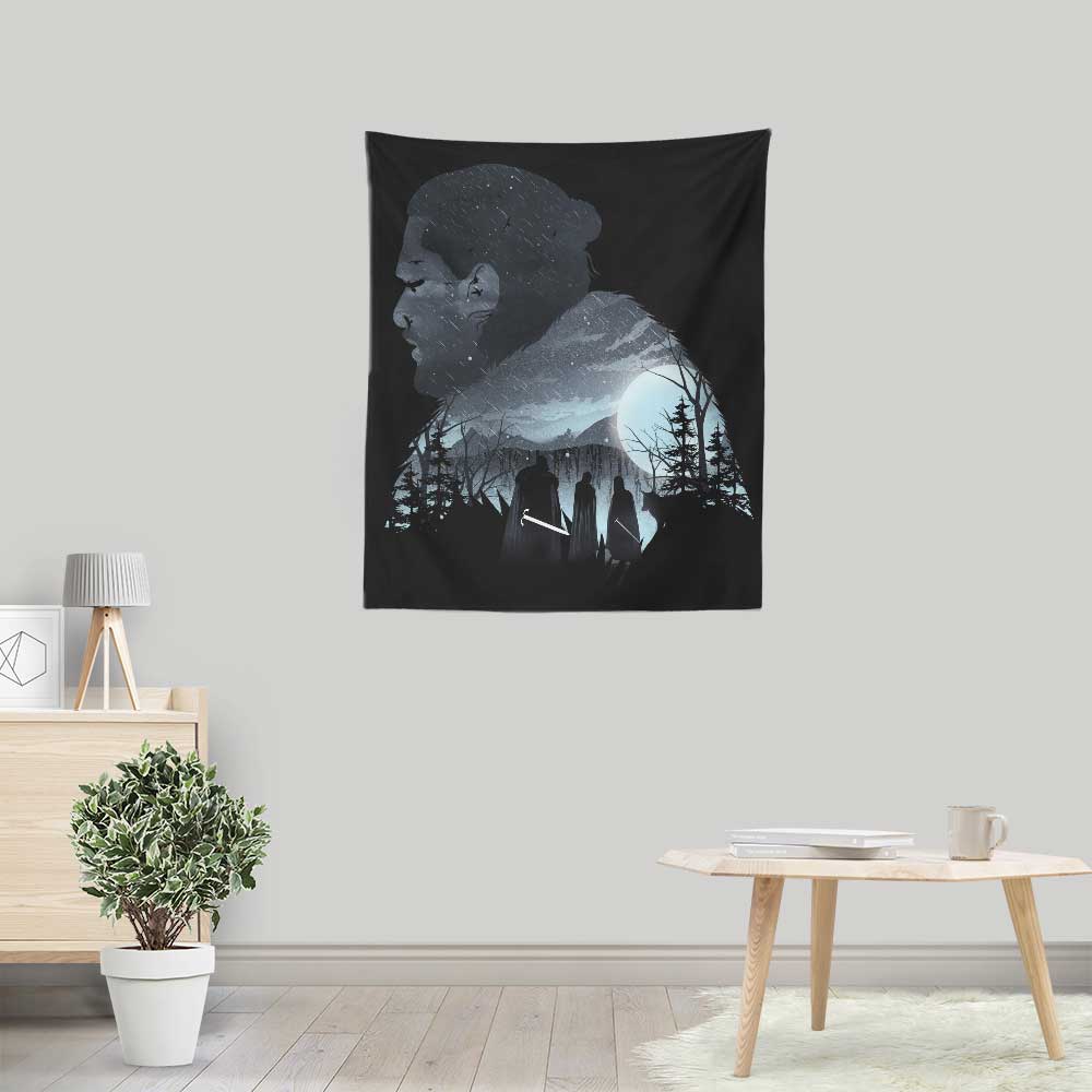 Stunning White Wolf Wall Tapestry by Dandingeroz