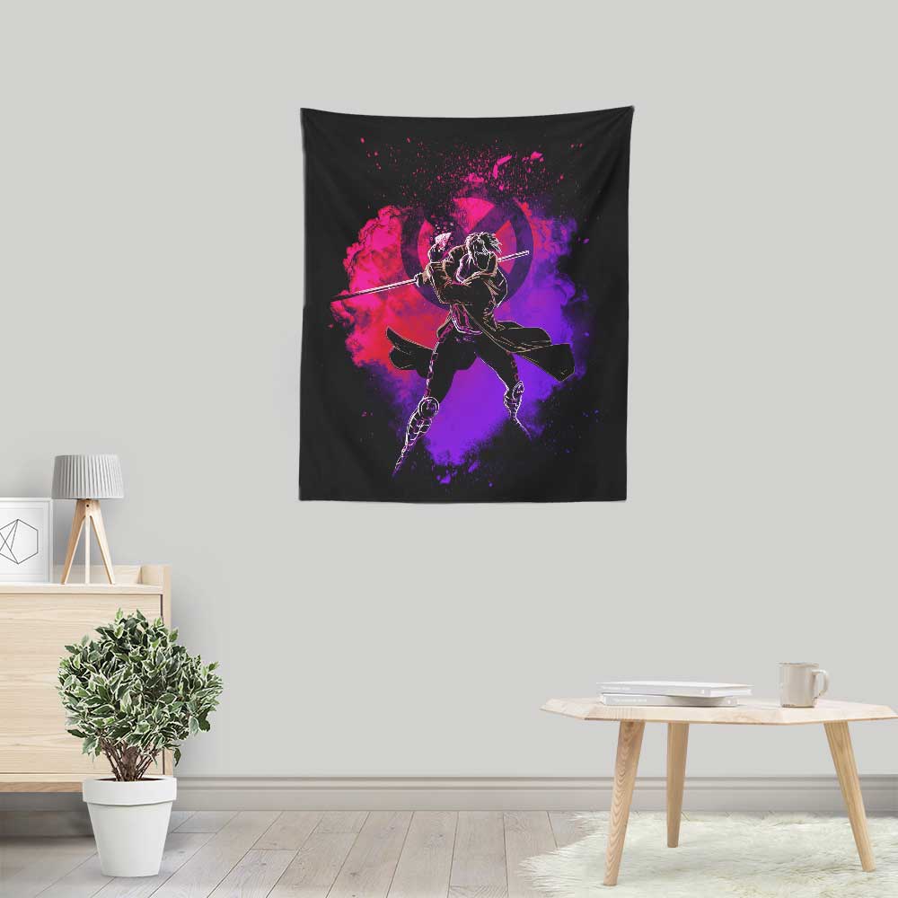 Vibrant Wall Tapestry - The Soul of the Kinetic Card Design