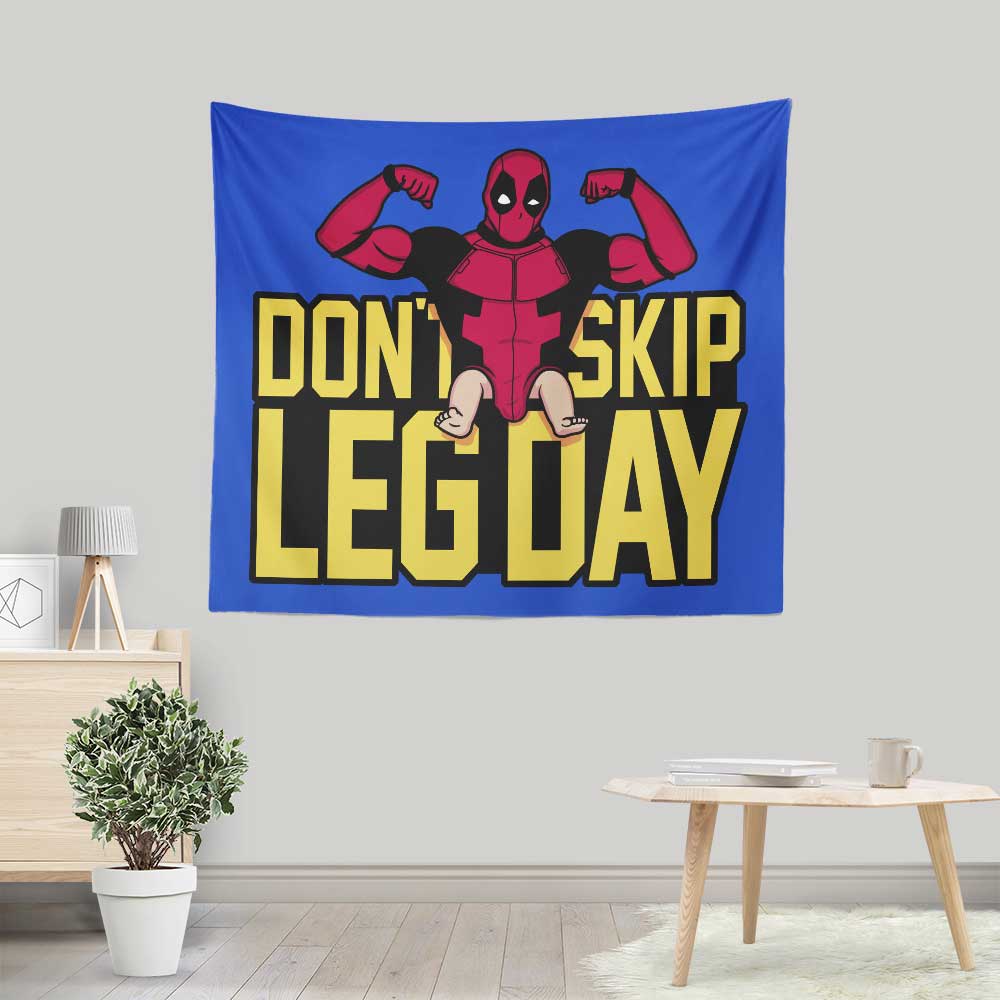 Raffiti's Lightweight Polyester 'Don't Skip Leg Day' Wall Tapestry