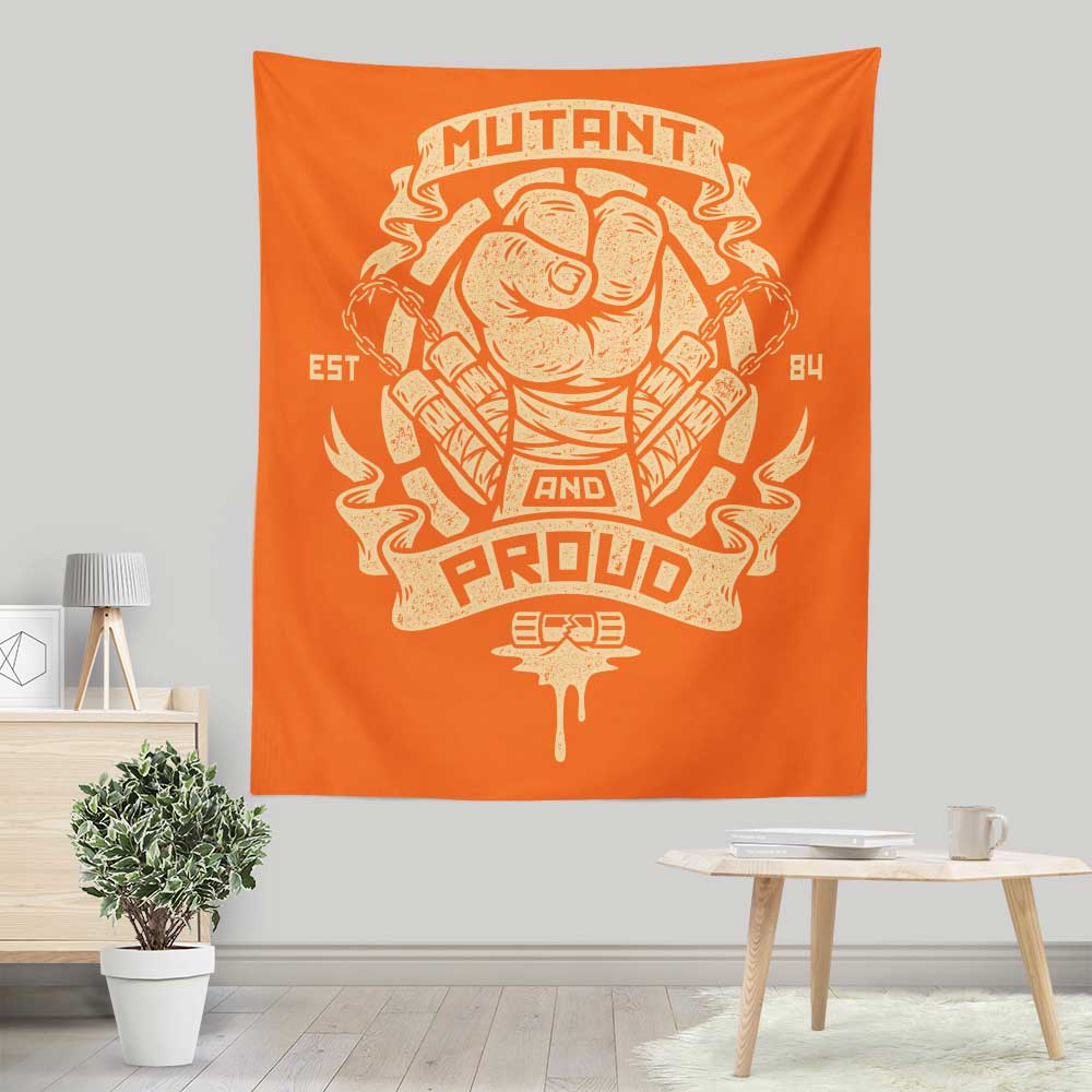 Proud Mutant: Mikey Wall Tapestry by Brandon Wilhelm Art