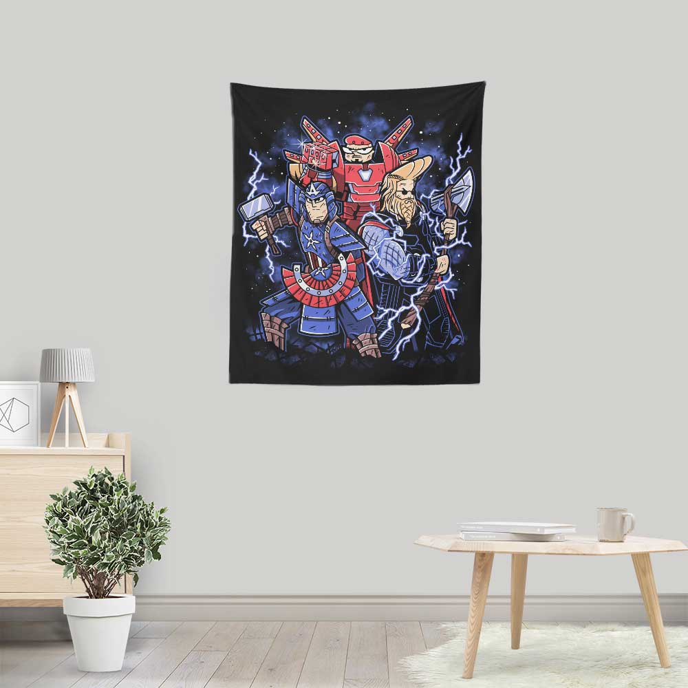 Vibrant Toonvengers Trinity Wall Tapestry by Prime Premne Design