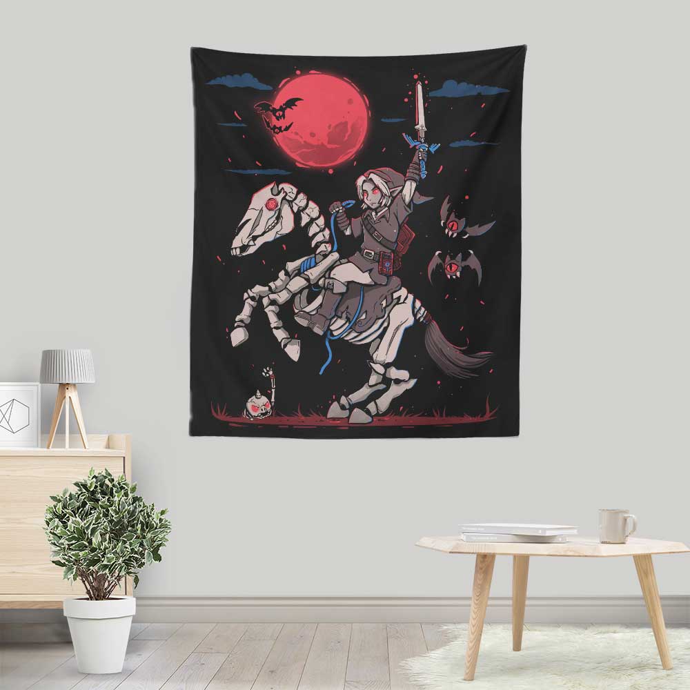 Stunning Blood Moon Rising Wall Tapestry by TechraNova