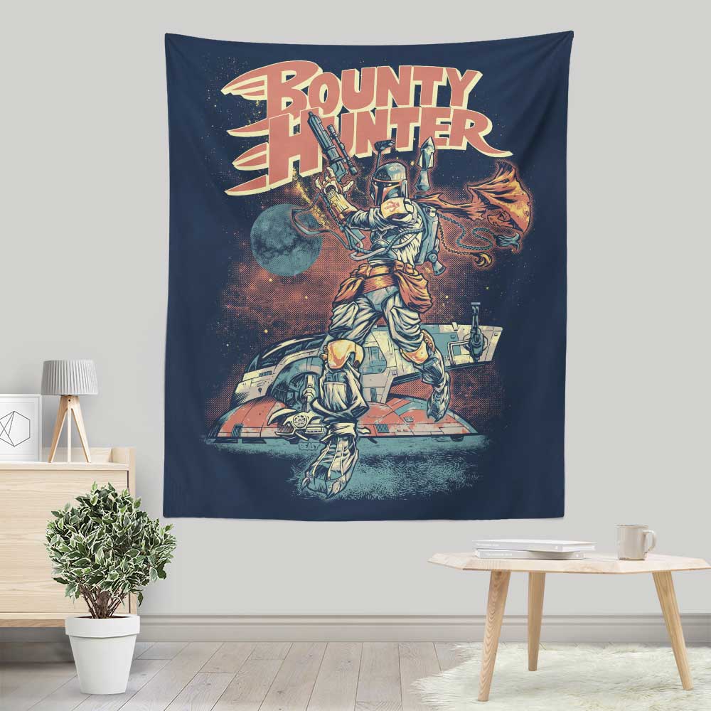Bounty Hunter Themed Wall Tapestry for Home Decor