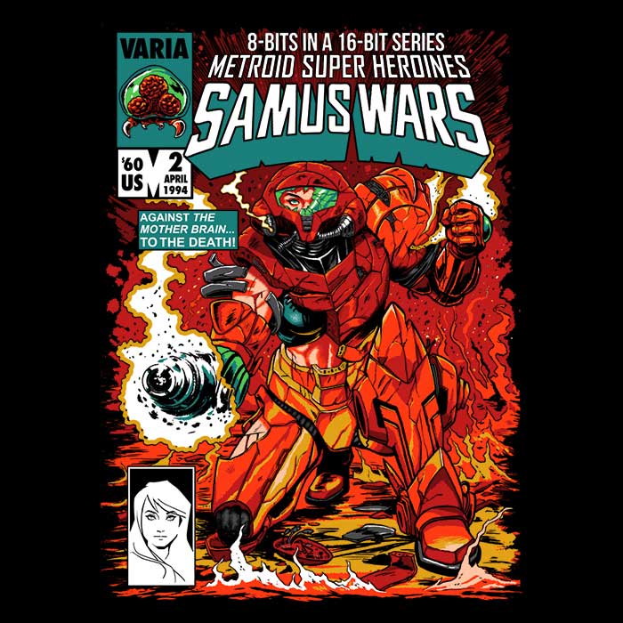 Ninjaink's Samus Wars Lightweight Polyester Wall Tapestry