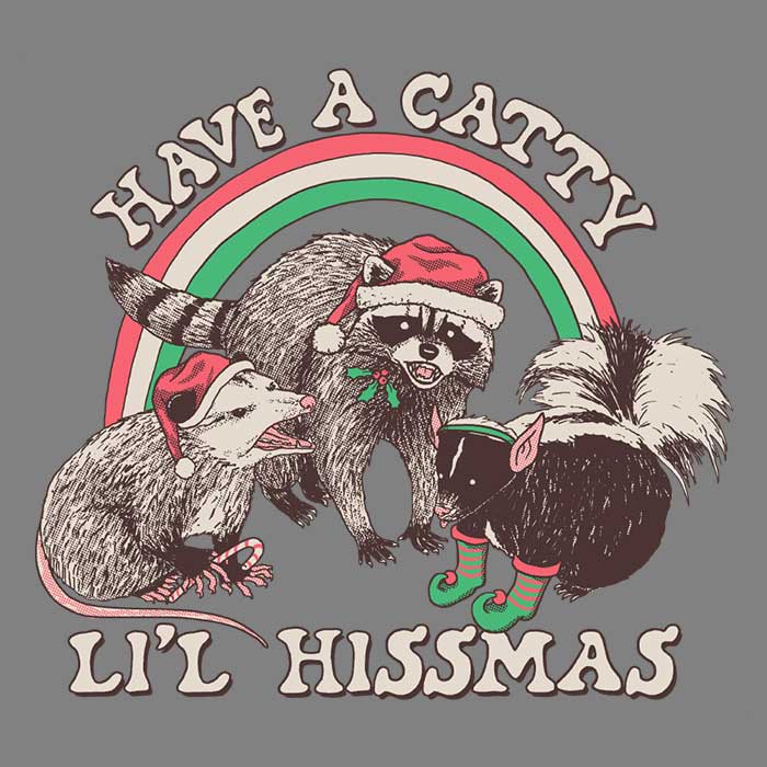 Catty Li'l Hissmas Wall Tapestry - A Unique Decorative Piece by Hillary White