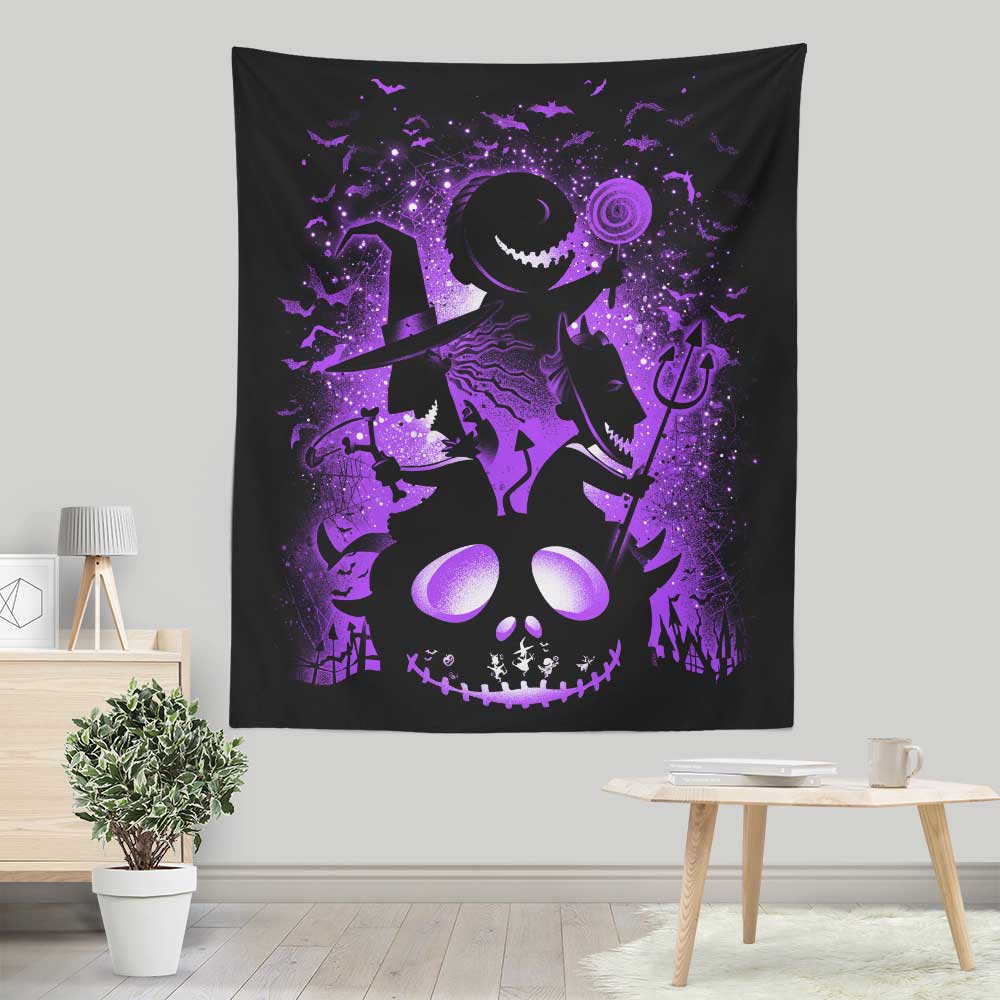 Alemaglia's Spooky Trick or Treaters Wall Tapestry for Decor