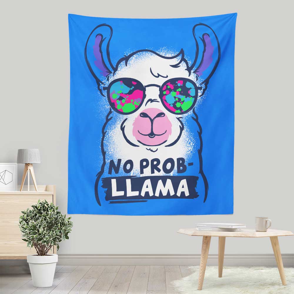 No Probllama Decorative Wall Tapestry for Indoor and Outdoor Use
