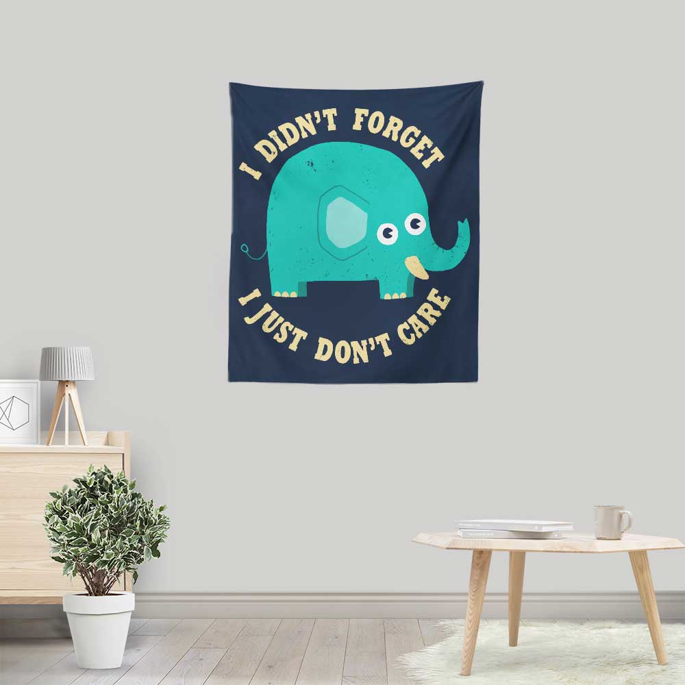 Stunning Wall Tapestry Featuring 'An Elephant Never Cares' Design