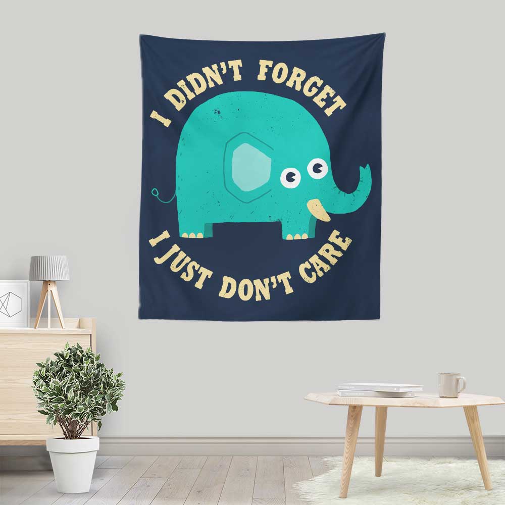 Stunning Wall Tapestry Featuring 'An Elephant Never Cares' Design