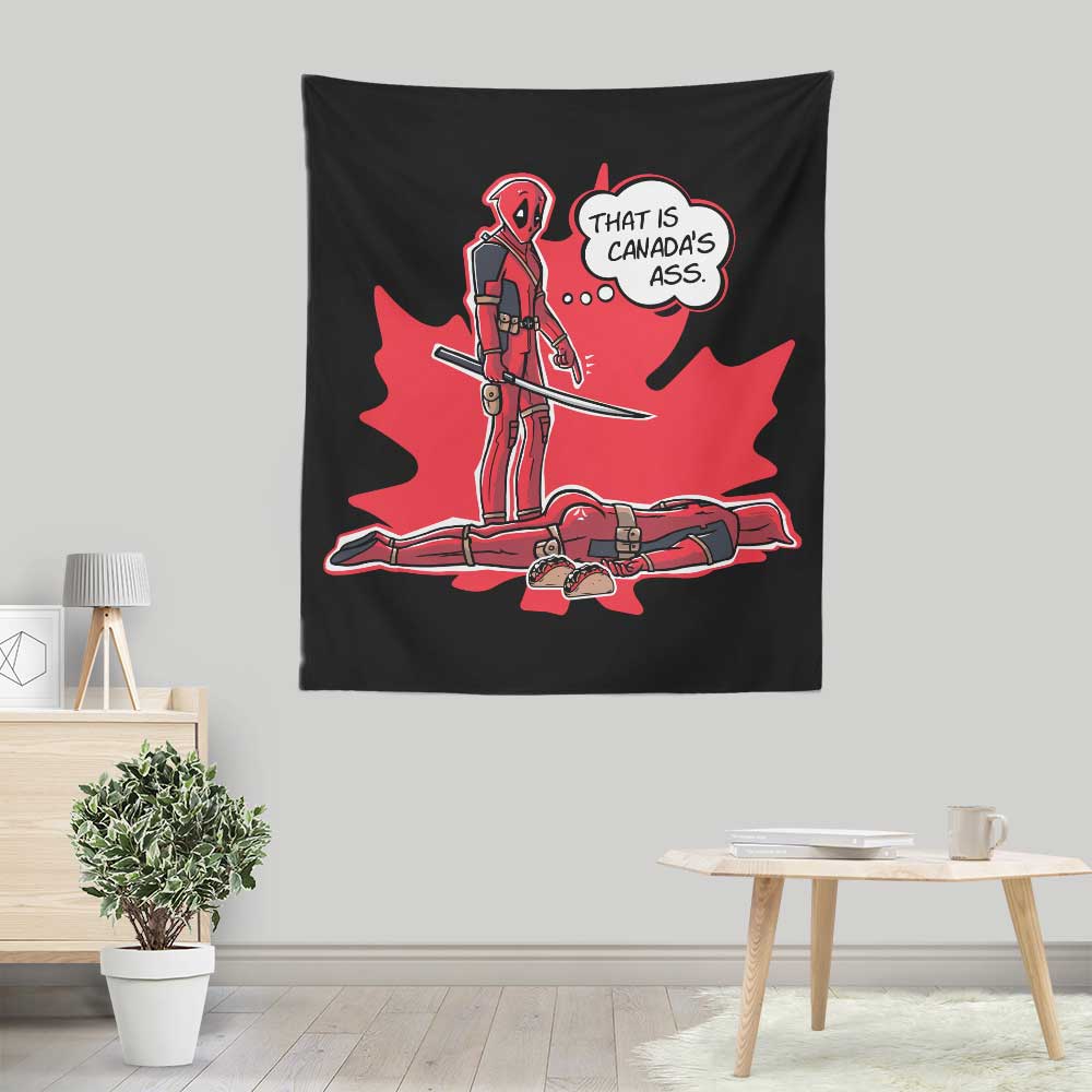Canada's Stylish Behind - Wall Tapestry Made of Lightweight Polyester