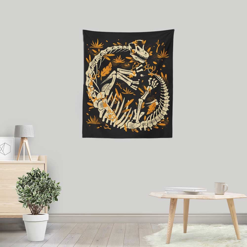 Stunning Brachiosaurus Fossil Wall Tapestry by Fitas Artwork
