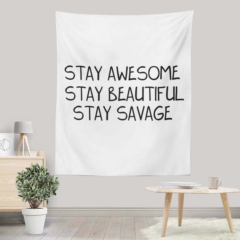 Vibrant MissClick 'Stay Savage' Lightweight Polyester Wall Tapestry