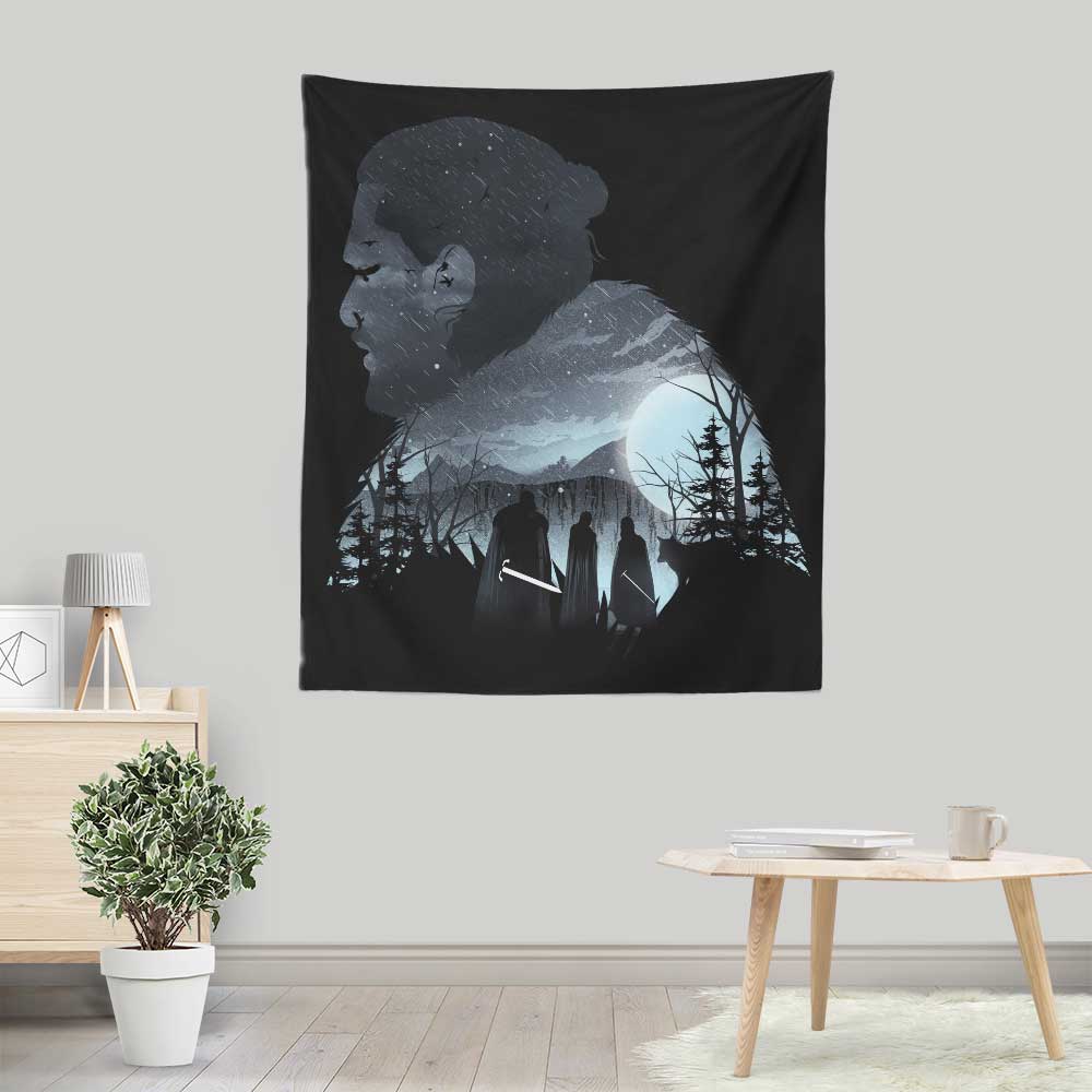 Stunning White Wolf Wall Tapestry by Dandingeroz