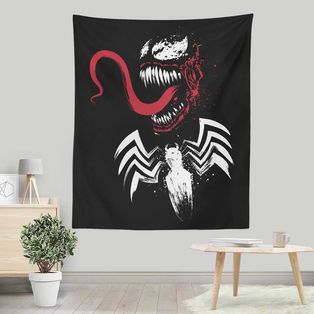 Symbiote Themed Lightweight Polyester Wall Tapestry by Dr. Monekers