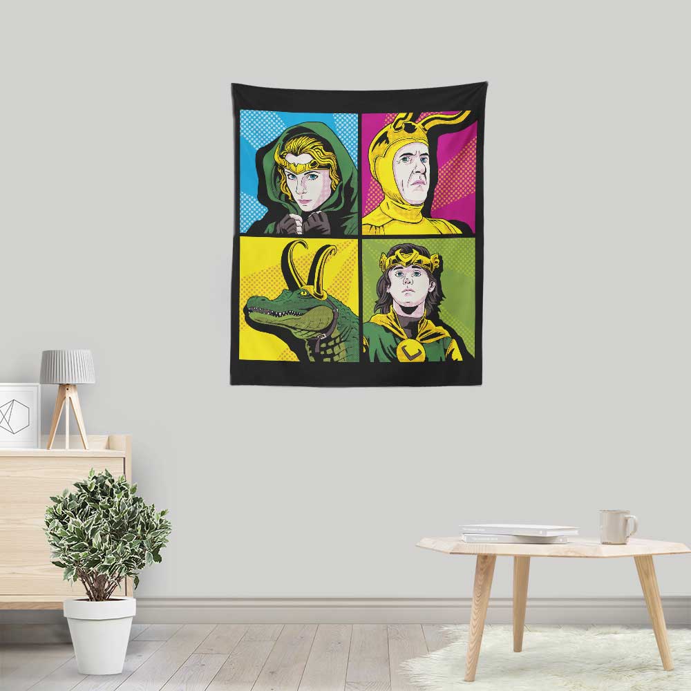 Lightweight Polyester Pop Variant Wall Tapestry by Andriu Illustrations