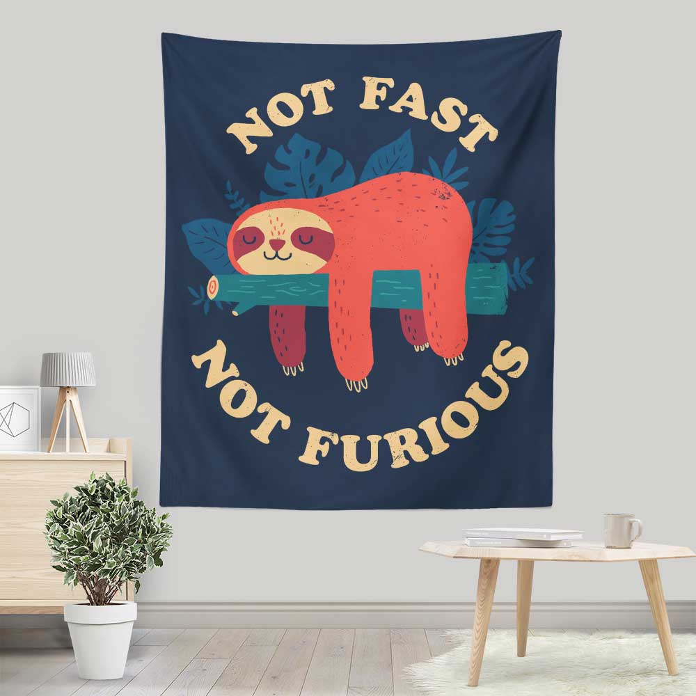 Not Fast, Not Furious - Exquisite Wall Decor Tapestry by DinoMike