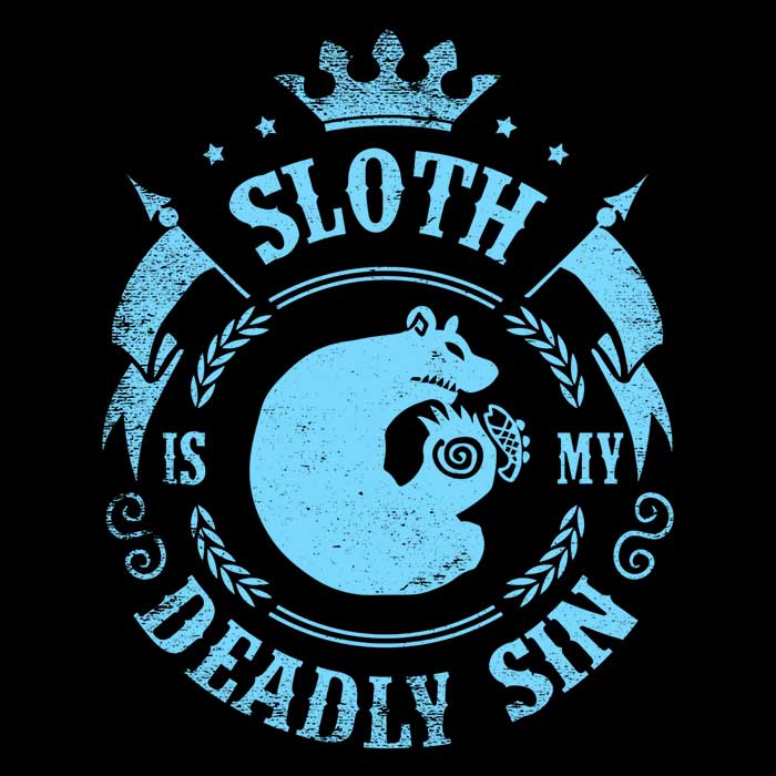 Vibrant 'Sloth is My Sin' Lightweight Polyester Wall Tapestry