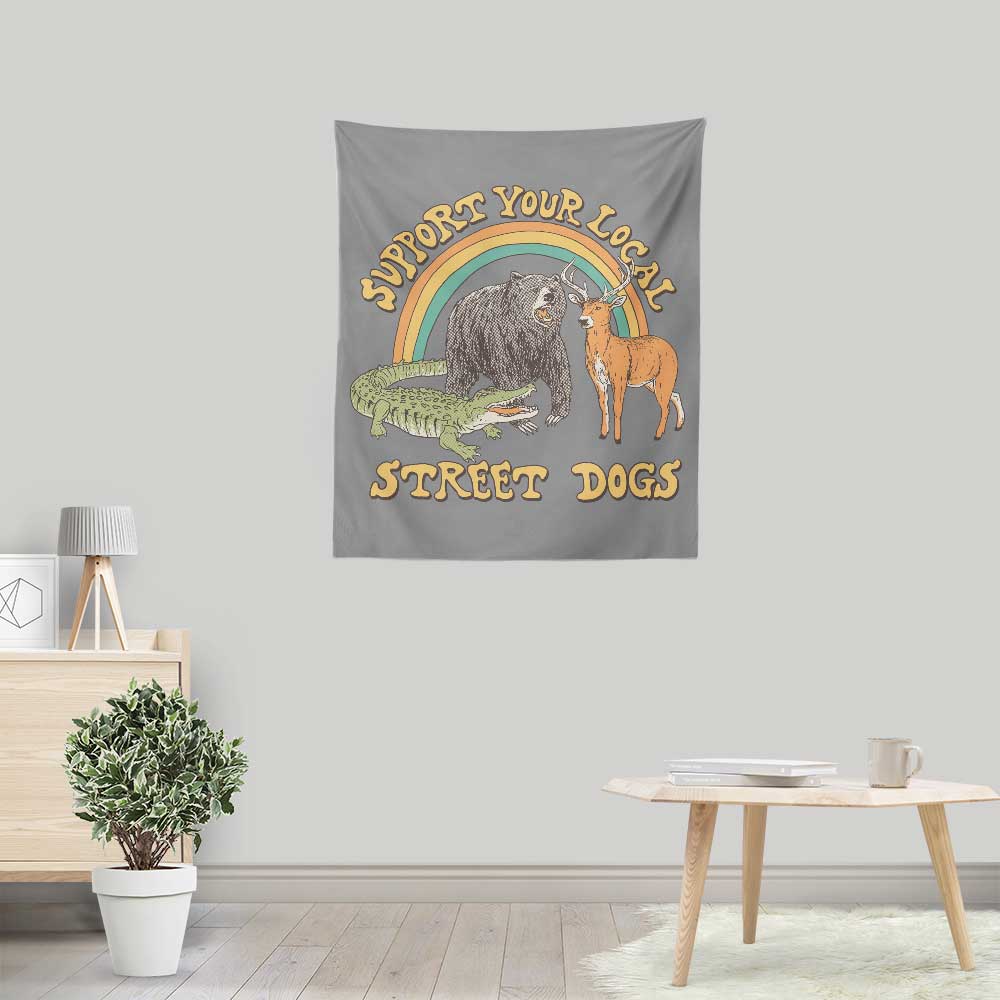 Hillary White's Street Dogs Wall Decorative Tapestry