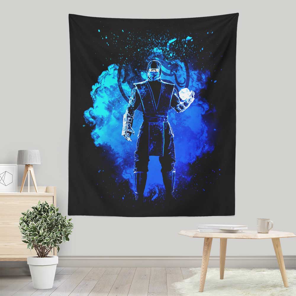 Wall Decor - Ice Ninja Spirit Wall Tapestry by Donnie Illustrations