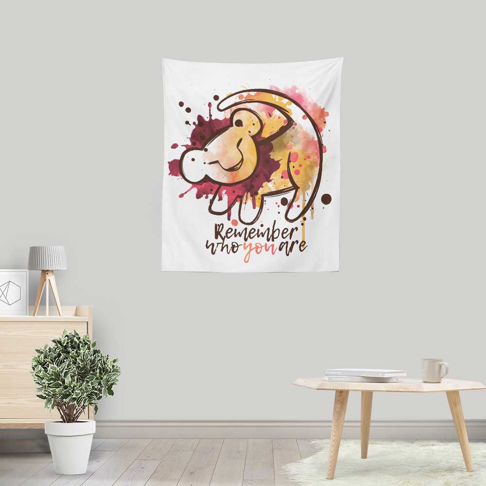 Inspiring 'Remember Who You Are' Wall Tapestry for Home Decor