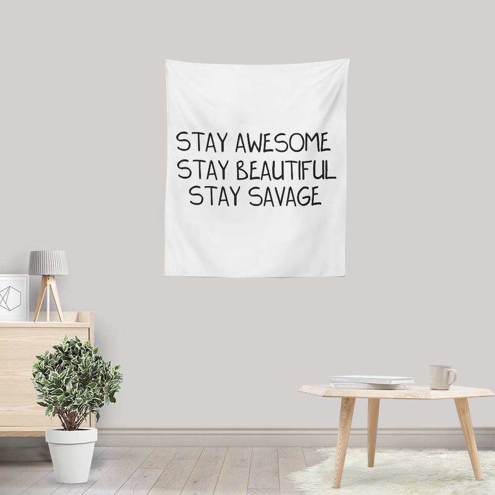 Vibrant MissClick 'Stay Savage' Lightweight Polyester Wall Tapestry