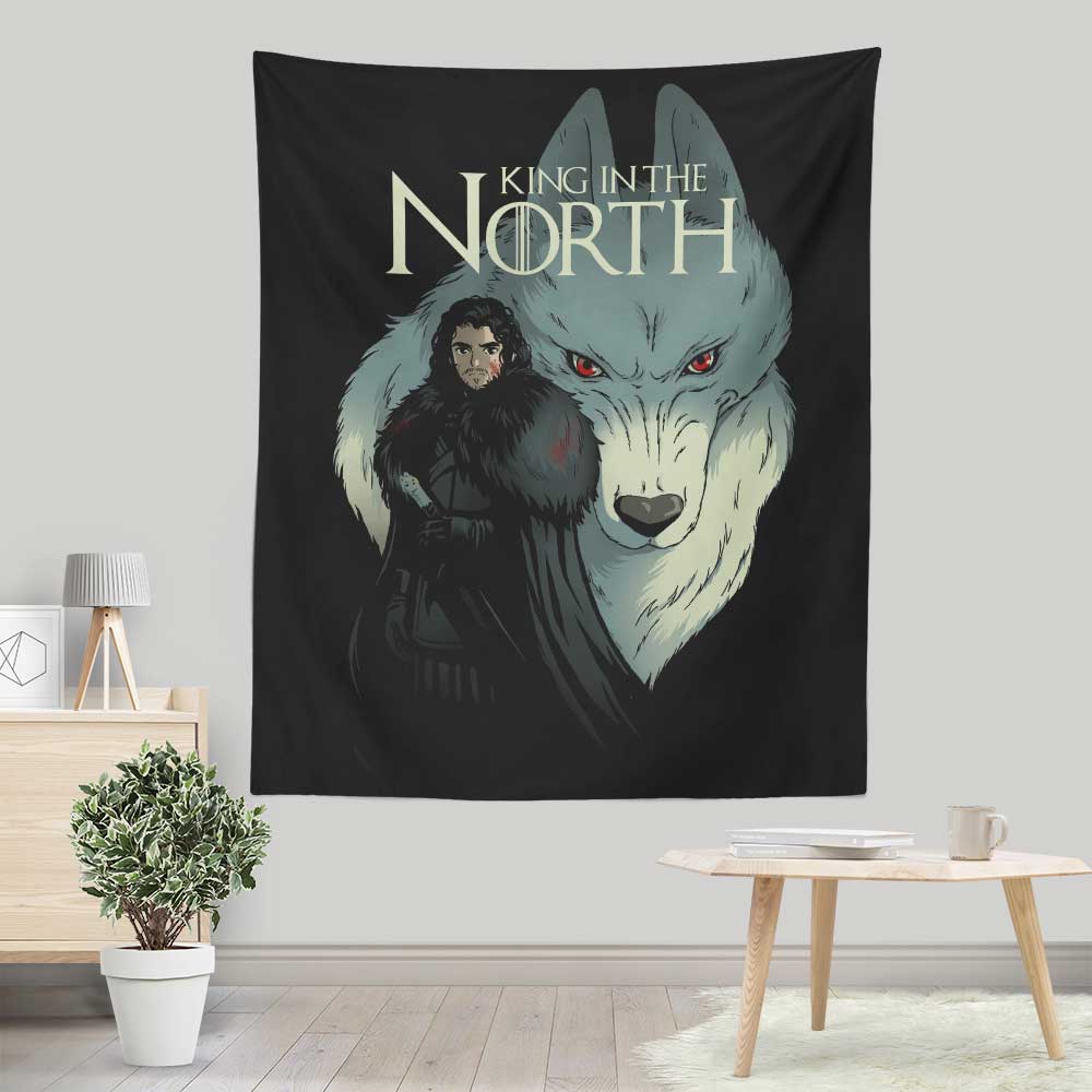 Durable Wolf King Wall Tapestry by BlancaVidal