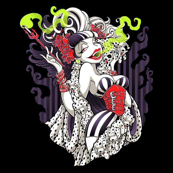 Jehsee's Cruella de Mon Lightweight Polyester Wall Tapestry