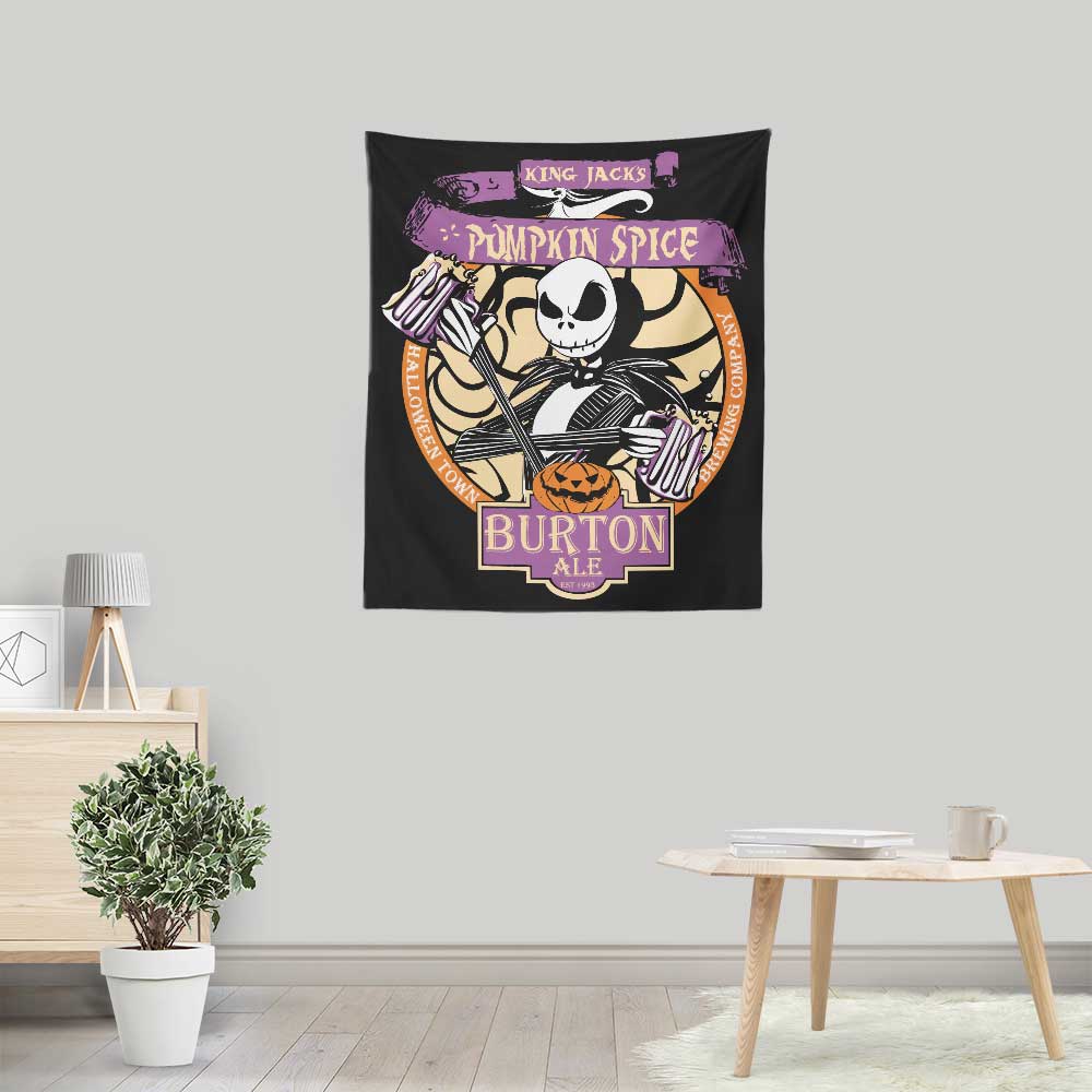 Lightweight Polyester Wall Tapestry: Jack's Pumpkin Spice Design