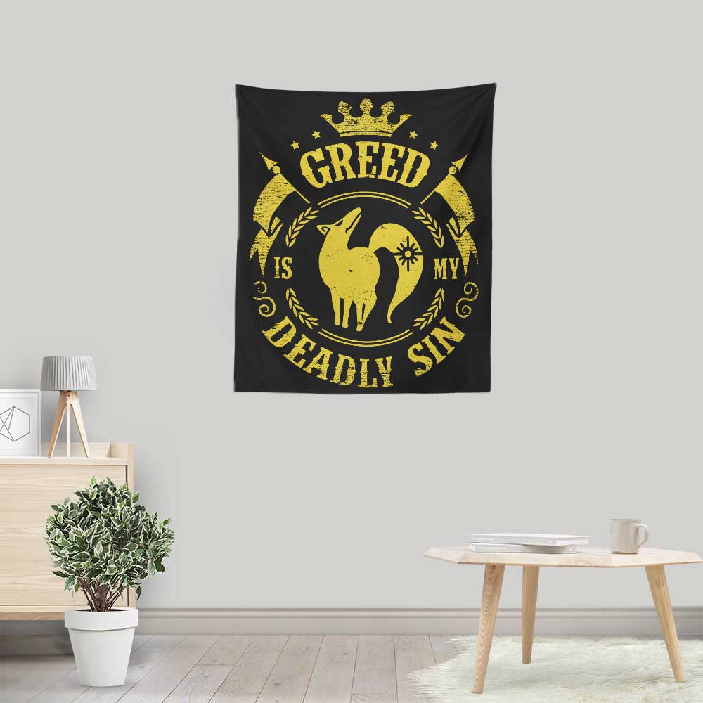 Typhoonic Art's 'Greed is My Sin' High - Quality Wall Tapestry for Indoor and Outdoor Decoration