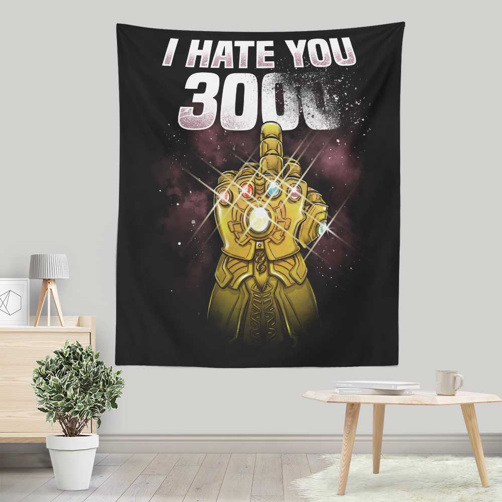 Alemaglia's 'I Hate You 3000' Decorative Wall Tapestry for Indoor and Outdoor Use