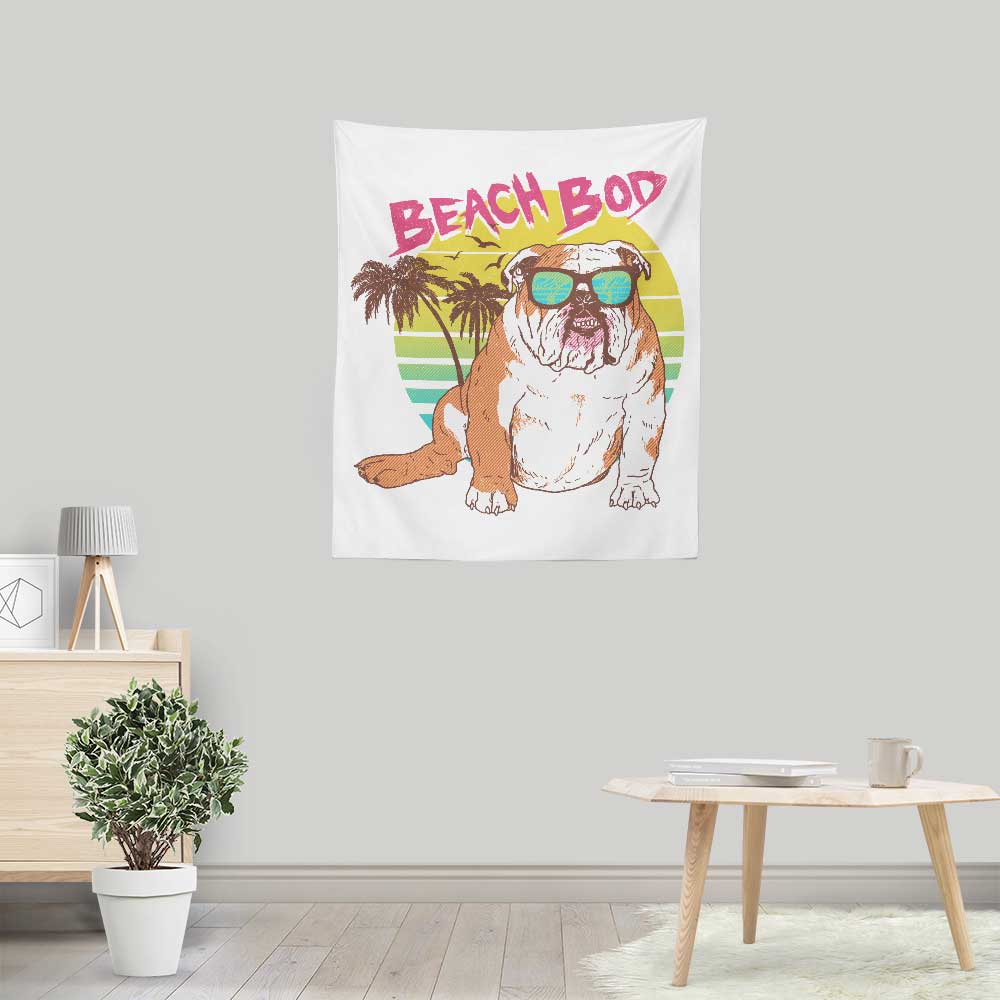 Lightweight Polyester Beach Bod Wall Tapestry by Hillary White