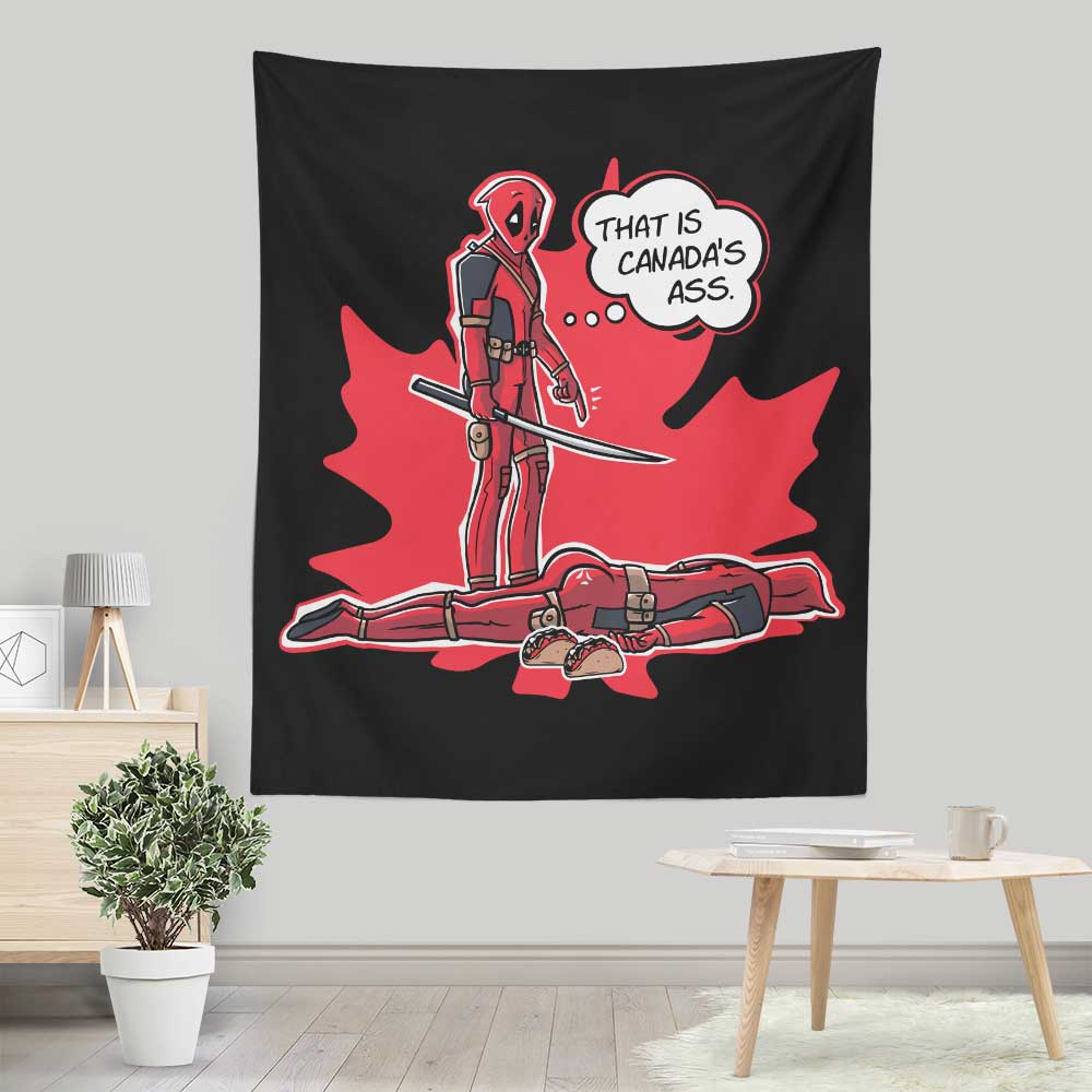Canada's Stylish Behind - Wall Tapestry Made of Lightweight Polyester