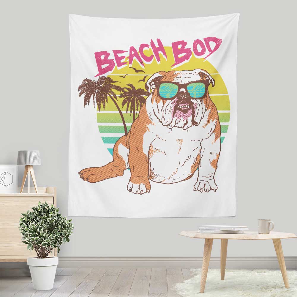 Lightweight Polyester Beach Bod Wall Tapestry by Hillary White