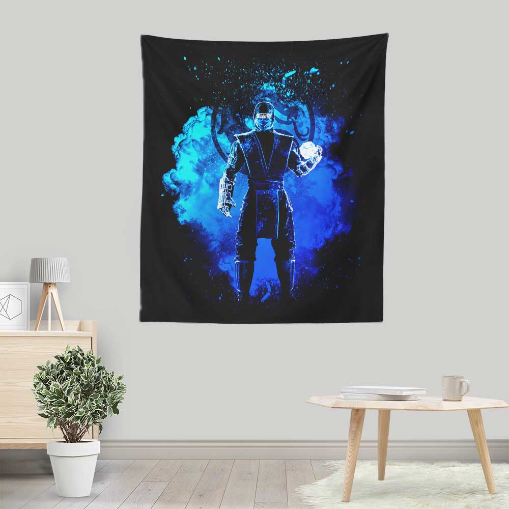 Wall Decor - Ice Ninja Spirit Wall Tapestry by Donnie Illustrations