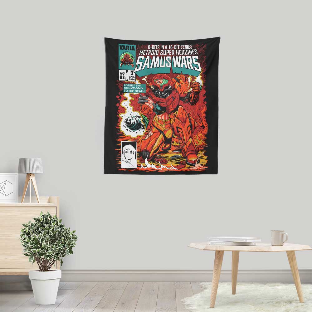 Ninjaink's Samus Wars Lightweight Polyester Wall Tapestry