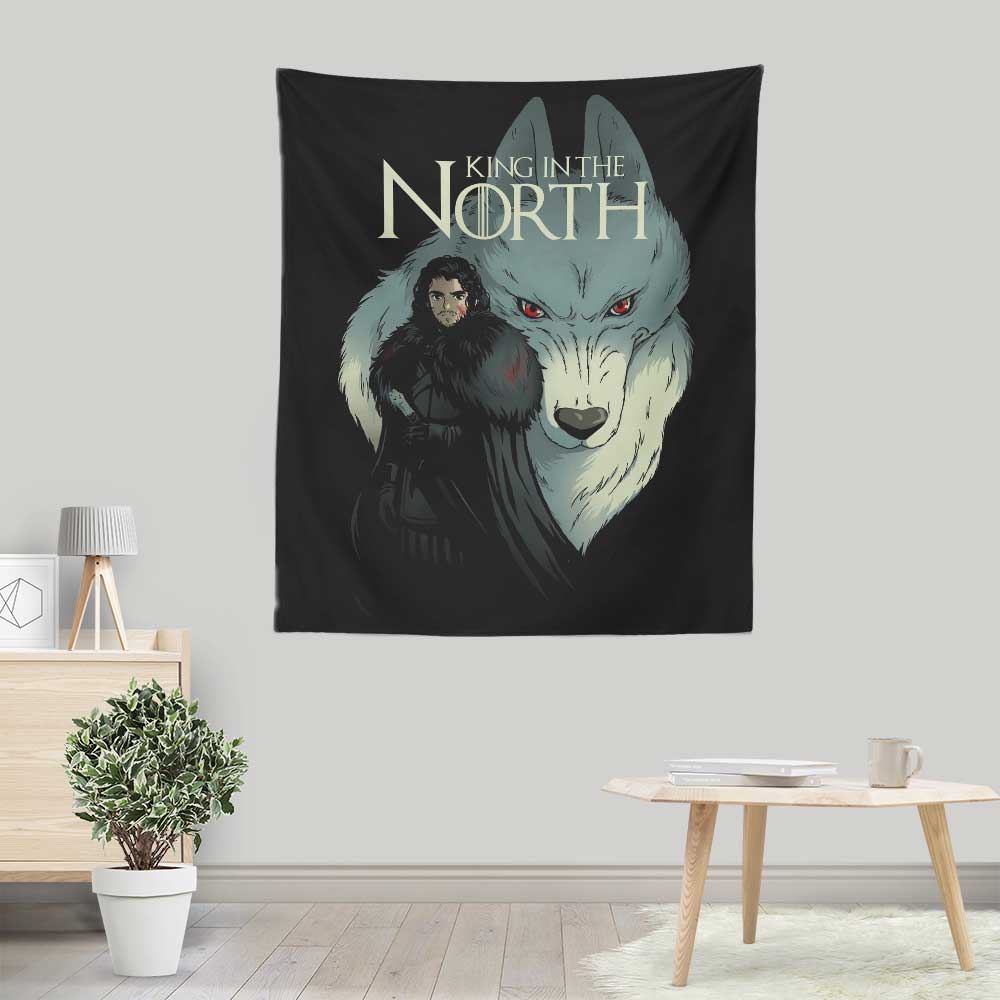 Durable Wolf King Wall Tapestry by BlancaVidal