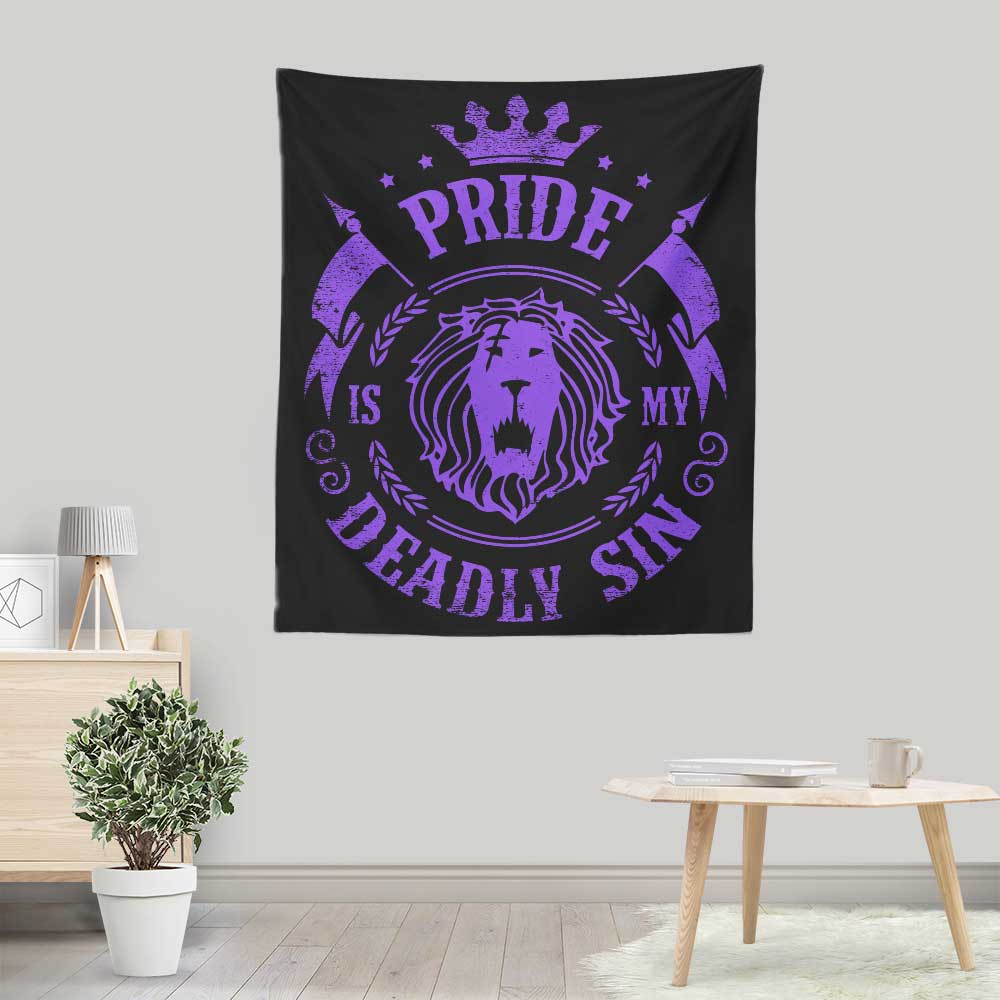 Striking 'Pride is My Sin' Wall Tapestry by Typhoonic Art
