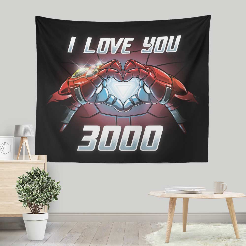 Aesthetic 'I Love You 3000' Wall Decorative Tapestry