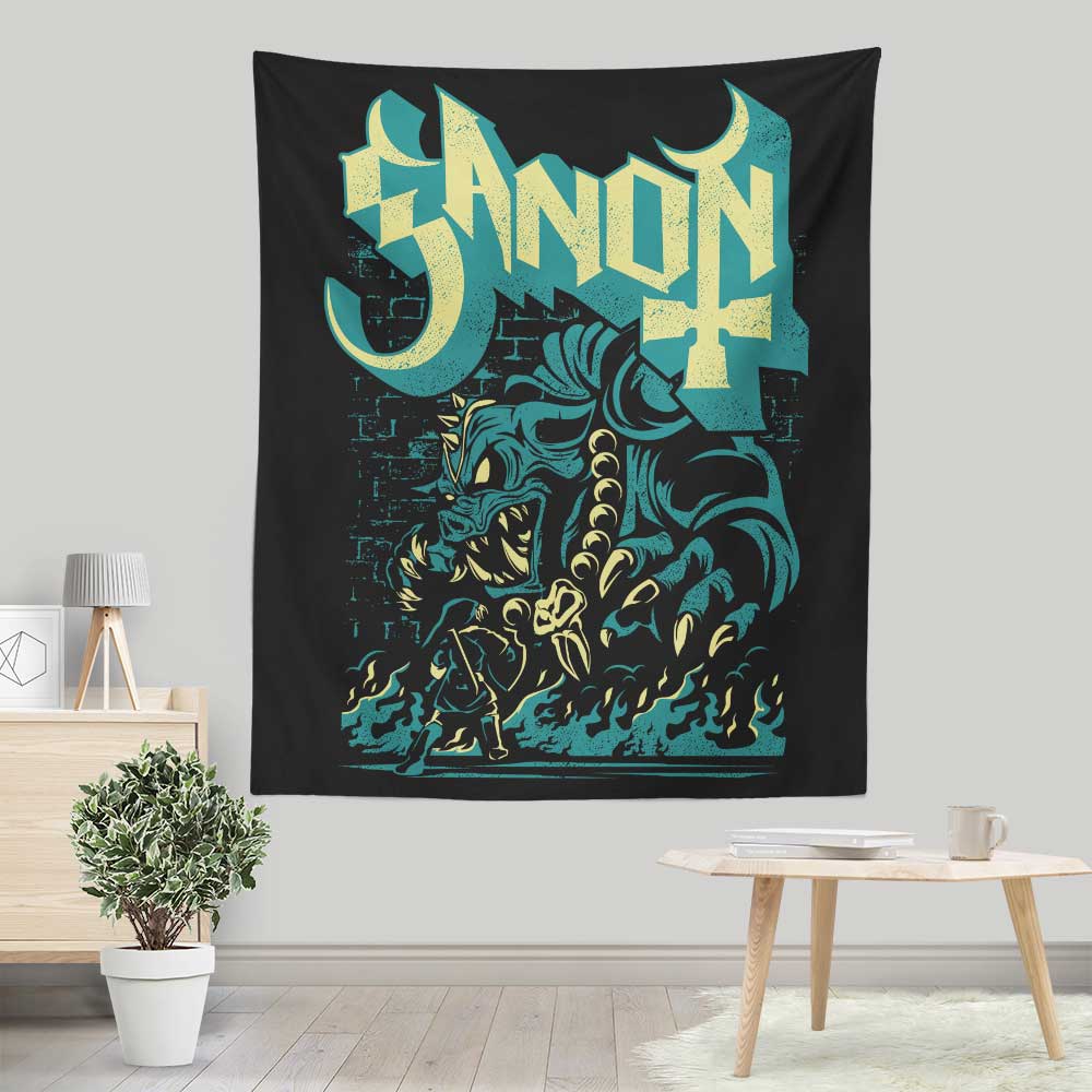 Striking Monstrous Prince of Darkness Wall Tapestry