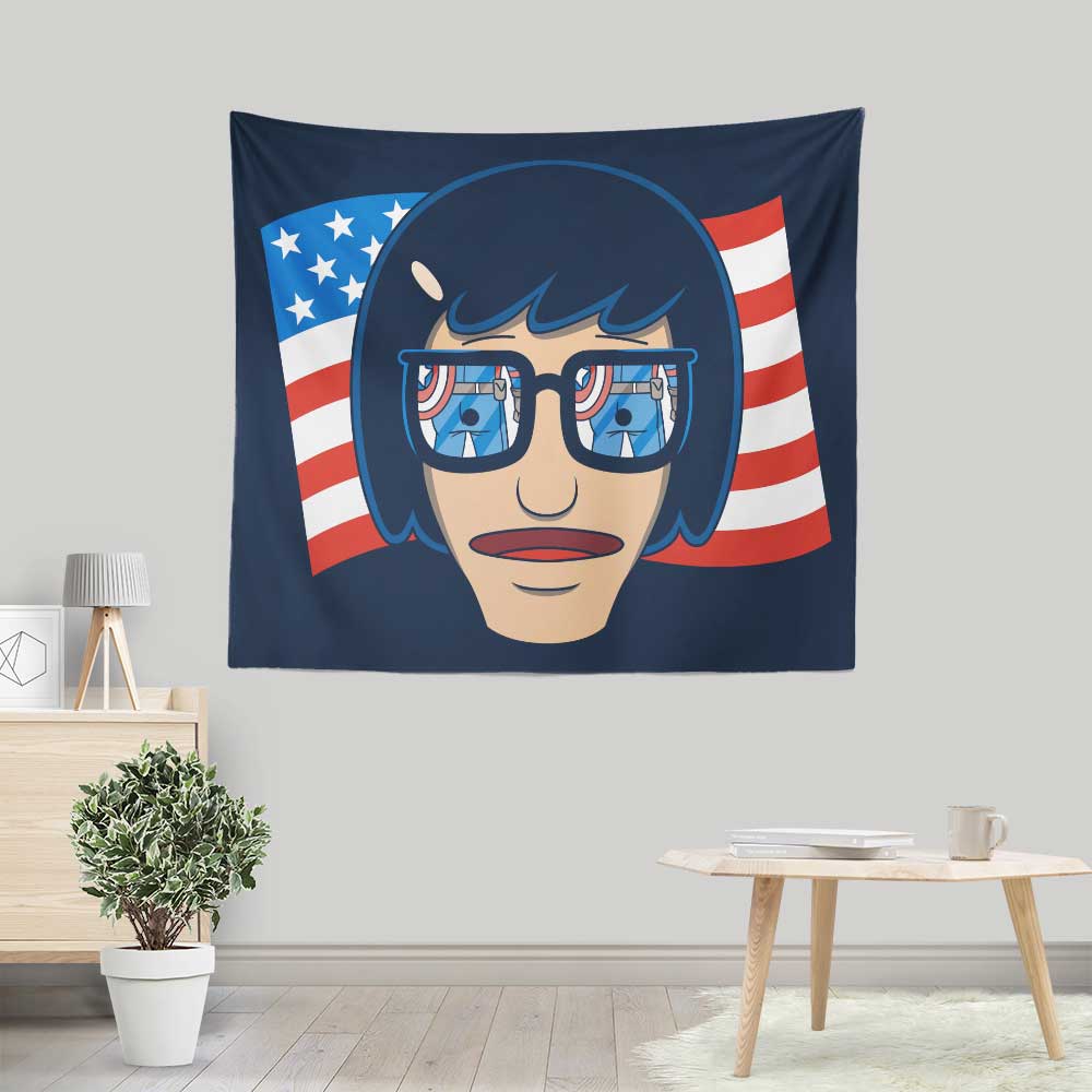 Star Spangled Butt Lightweight Polyester Wall Tapestry