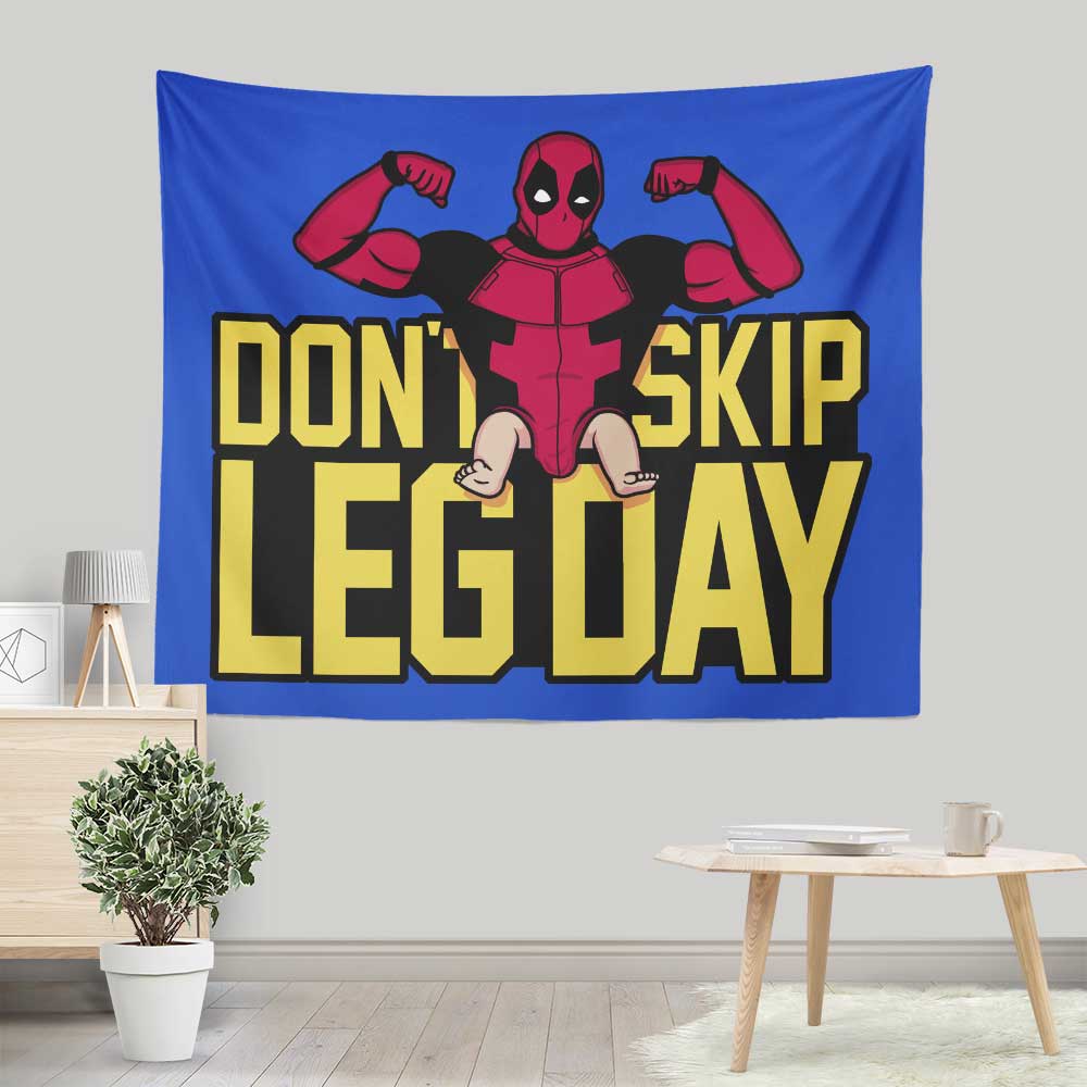 Raffiti's Lightweight Polyester 'Don't Skip Leg Day' Wall Tapestry