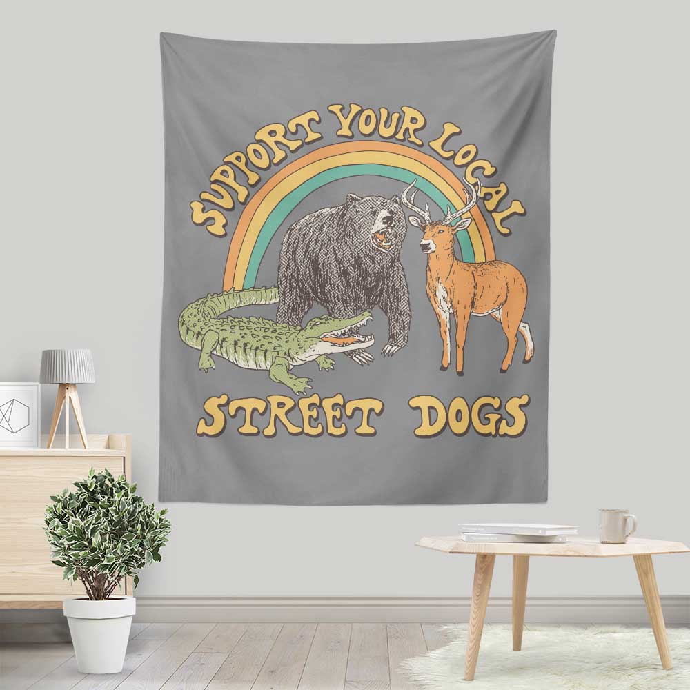 Hillary White's Street Dogs Wall Decorative Tapestry