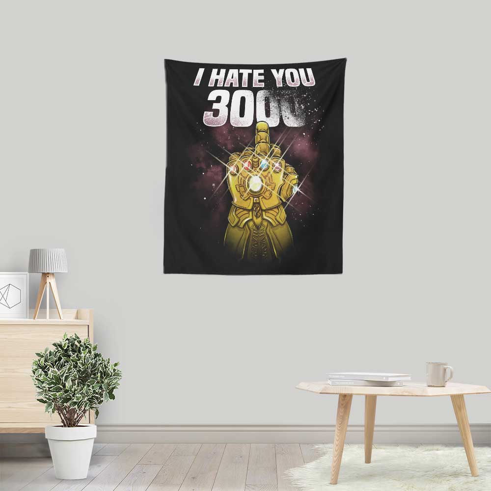Alemaglia's 'I Hate You 3000' Decorative Wall Tapestry for Indoor and Outdoor Use